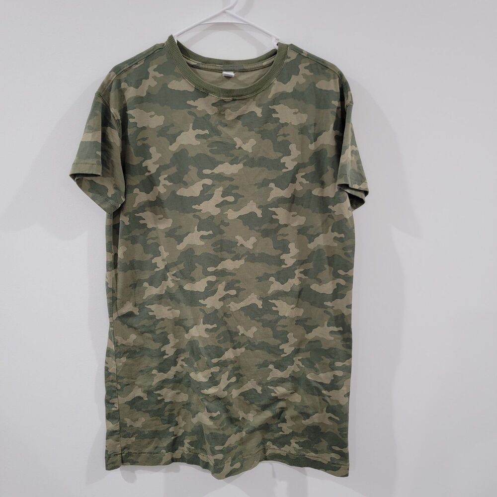 Old Navy Womens‎ Mini Shirt Dress Size Medium Camo Green Military Army